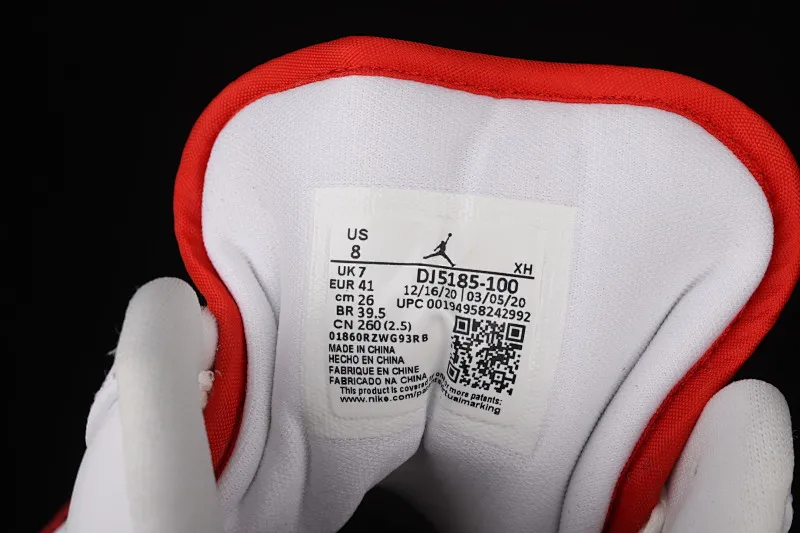 All categories Air Jordan Jordan series basketball shoes Air Jordan 1 Low G version pure original Air Jordan 1 Low AJ1 Joe 1 white red gold low-top cultural leisure sports sneakers DJ5185-100